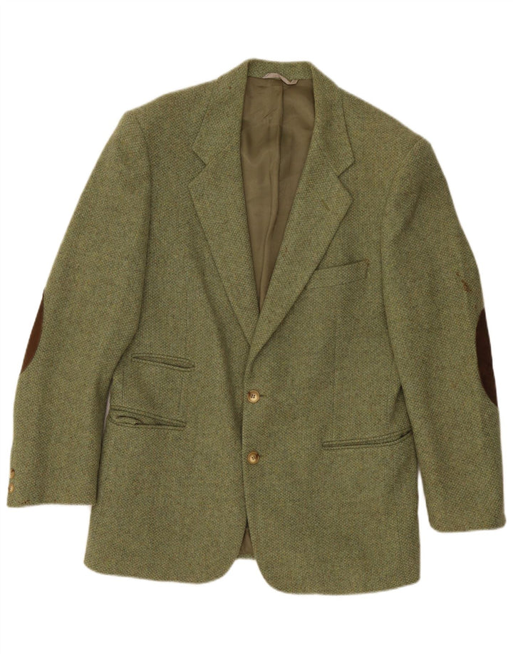Belfe Chaqueta tipo blazer de 2 botones para hombre IT 50 Large Lana verde