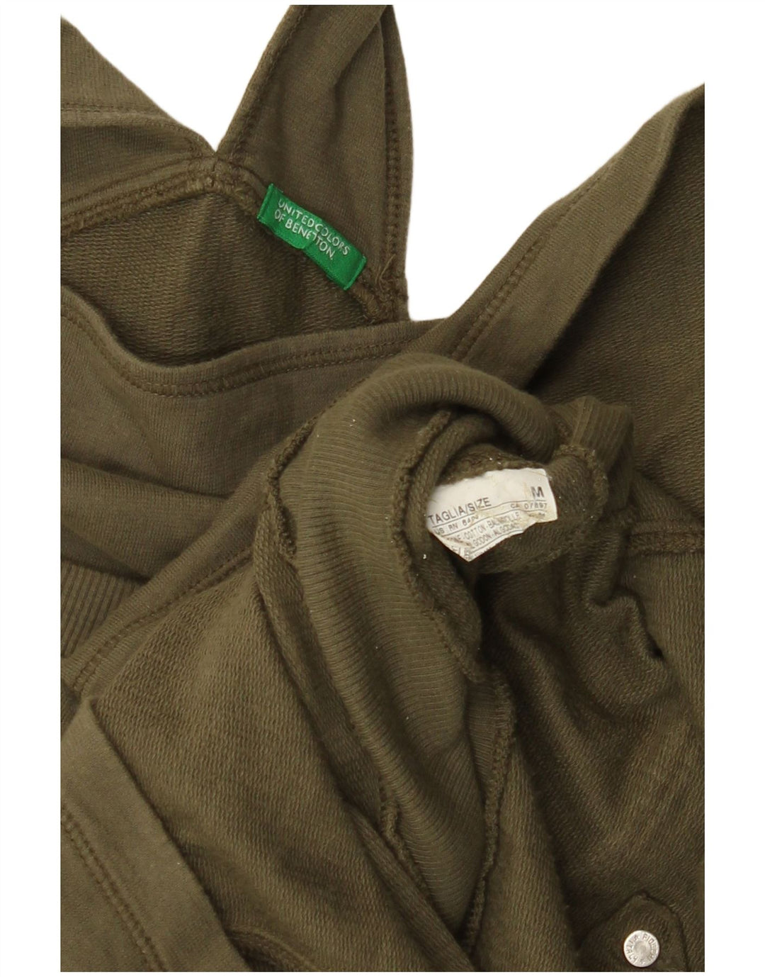 BENETTON Vestido Peto para Mujer UK 44 Caqui Mediano