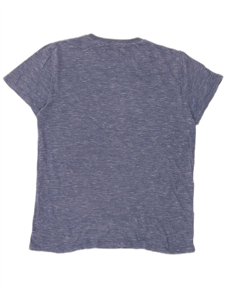 Superdry Camiseta para Hombre Top Medium Blue Moteado