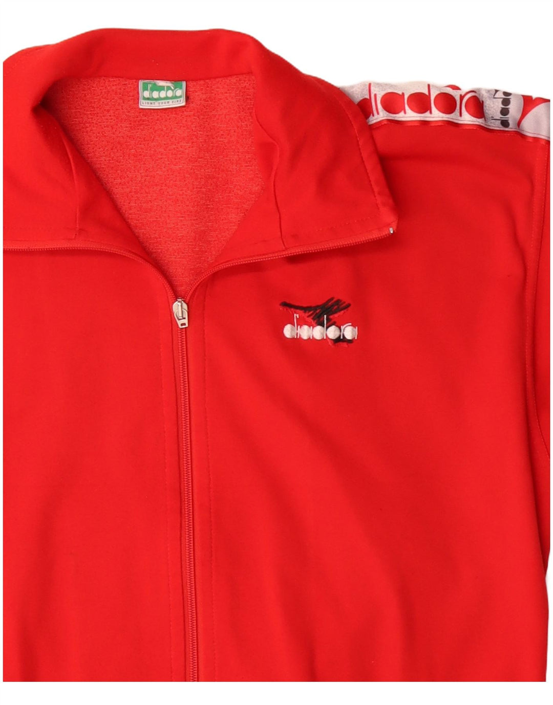 Diadora Hombre Chaqueta De Chándal Con Gráfico Small Rojo Colorblock Poliéster