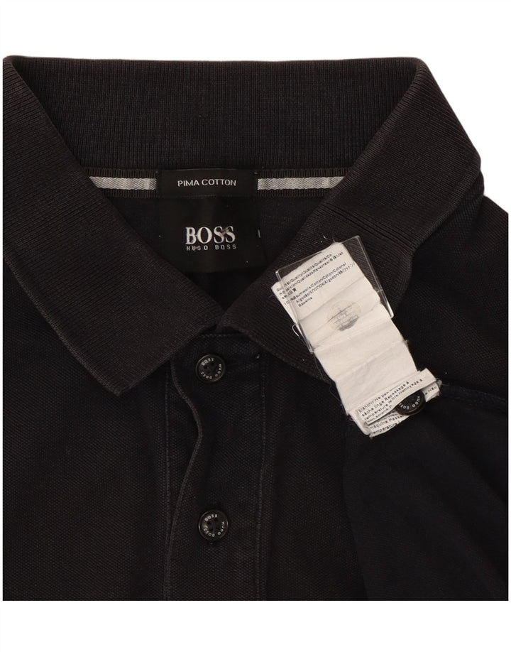 Polo Hugo Boss Hombre Algodón Negro Medio