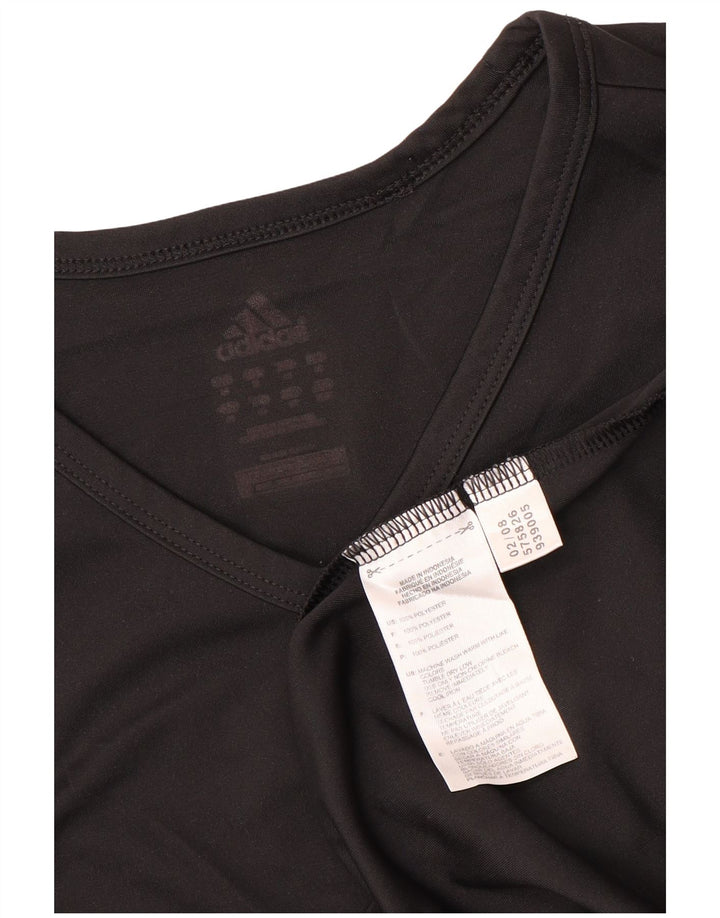 ADIDAS Camiseta para mujer Top UK 44 Mediano Negro Poliéster