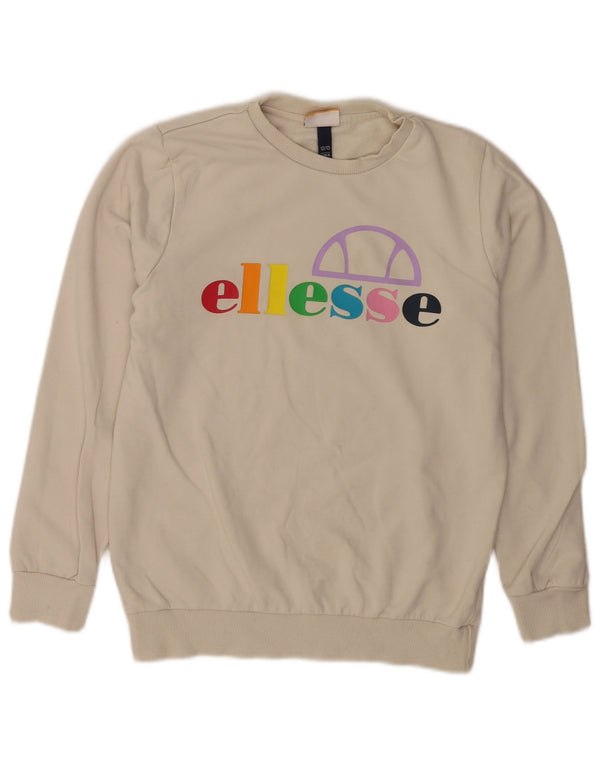 Ellesse Sudadera de corte regular con estampado gráfico para niña 12-13 años Beige