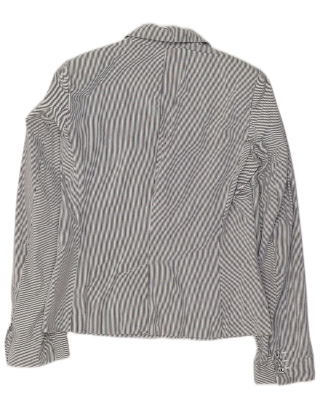 FRENCH CONNECTION Chaqueta tipo blazer para mujer UK 10 Small Blue Pinstripe