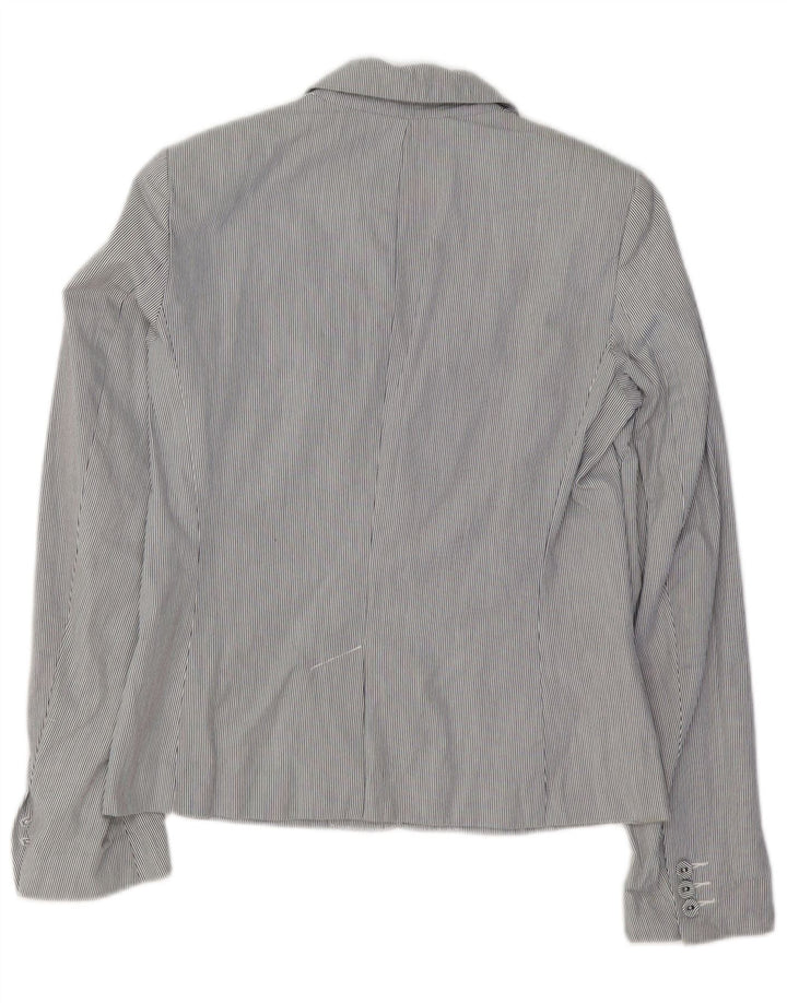 FRENCH CONNECTION Chaqueta tipo blazer para mujer UK 10 Small Blue Pinstripe