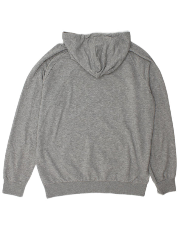 Hummel Sudadera con capucha gráfica para hombre XL Poliéster moteado gris
