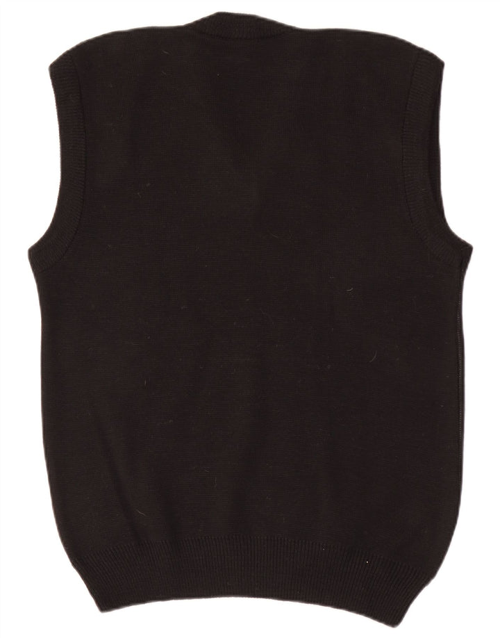 Vintage hombres chaleco tanque top pequeño negro Argyle/Diamond