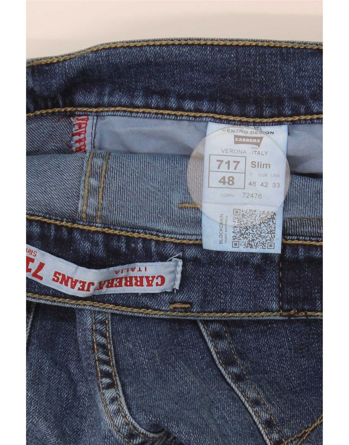 Carrera Mens 717 Slim Jeans IT 48 Medio W33 L32 Algodón Azul