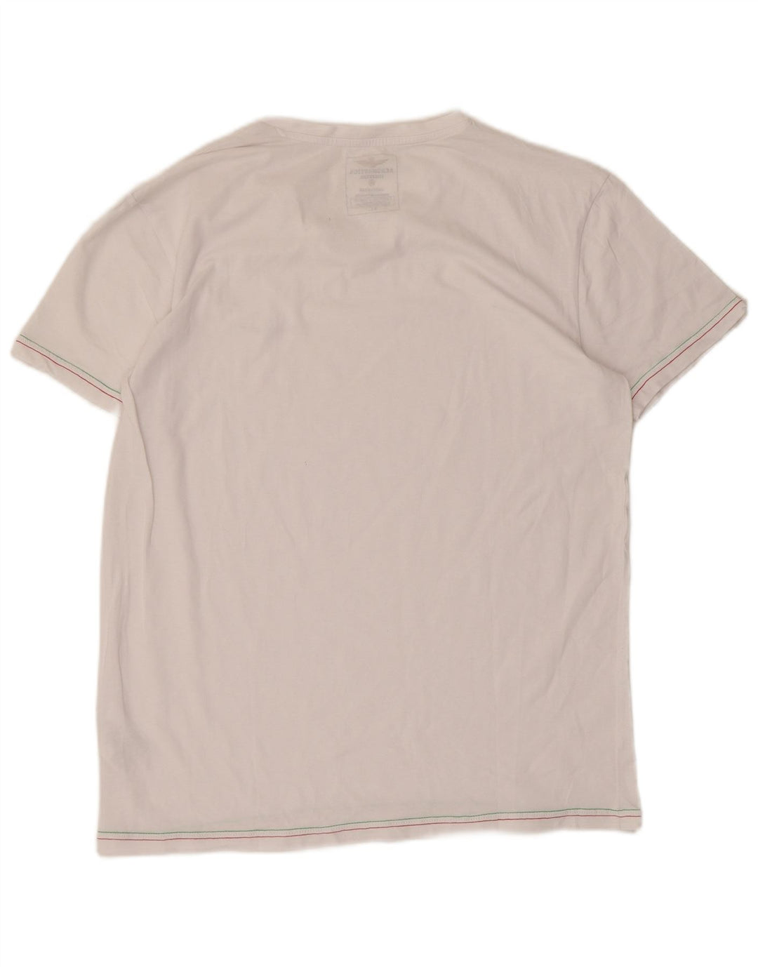 AERONAUTICA MILITARE Camiseta Mujer Top UK 40 XL Algodón Blanco