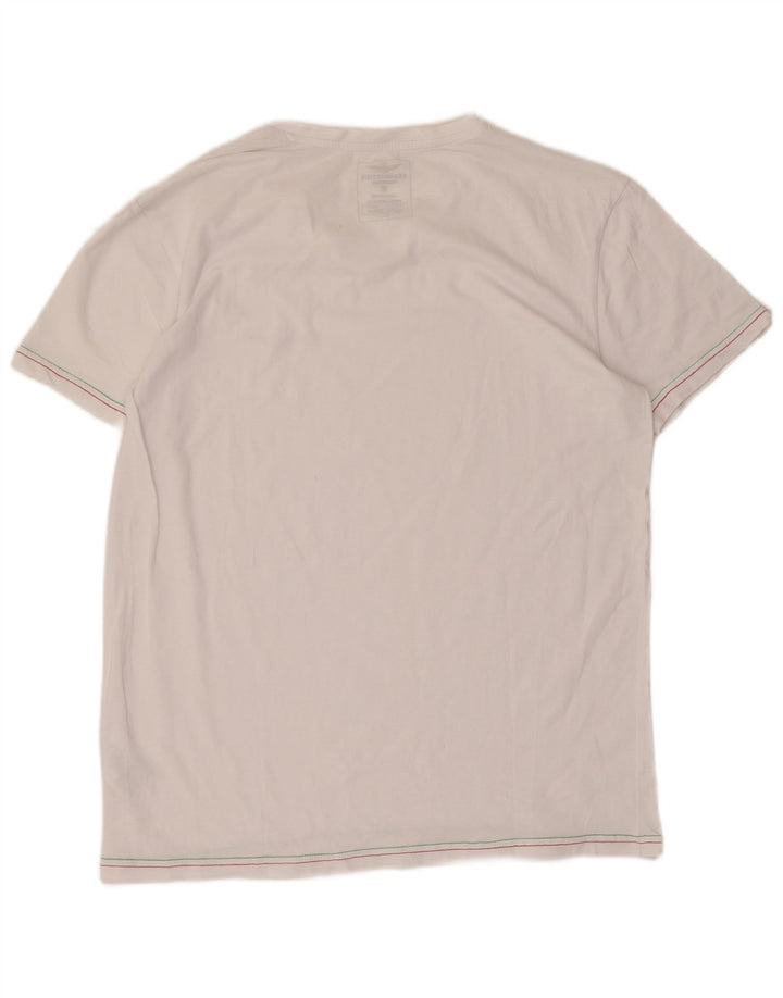 AERONAUTICA MILITARE Camiseta Mujer Top UK 40 XL Algodón Blanco