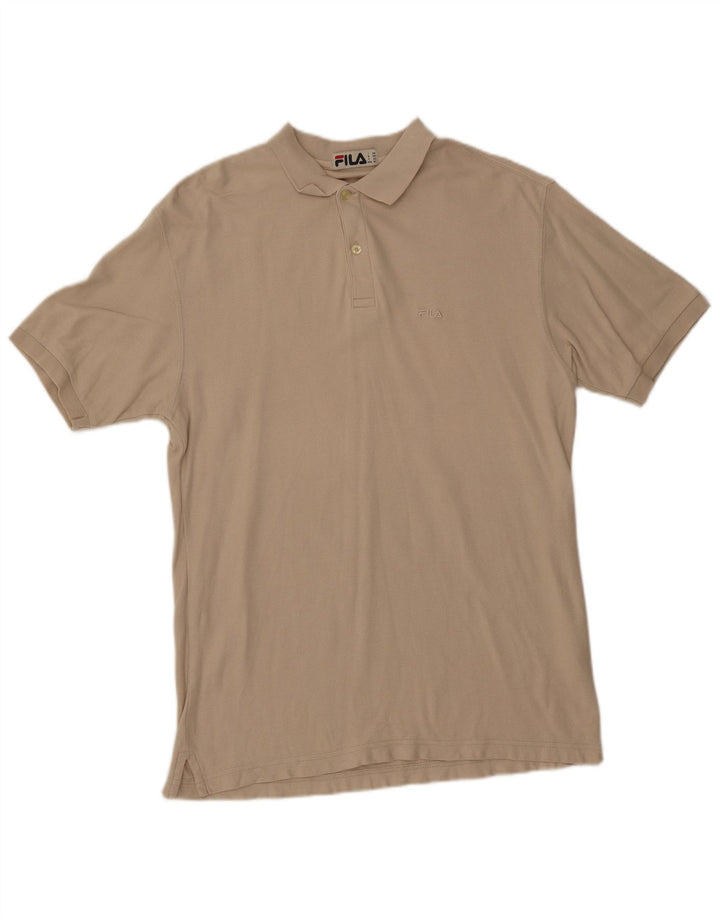 FILA Polo Hombre Algodón Beige Medio