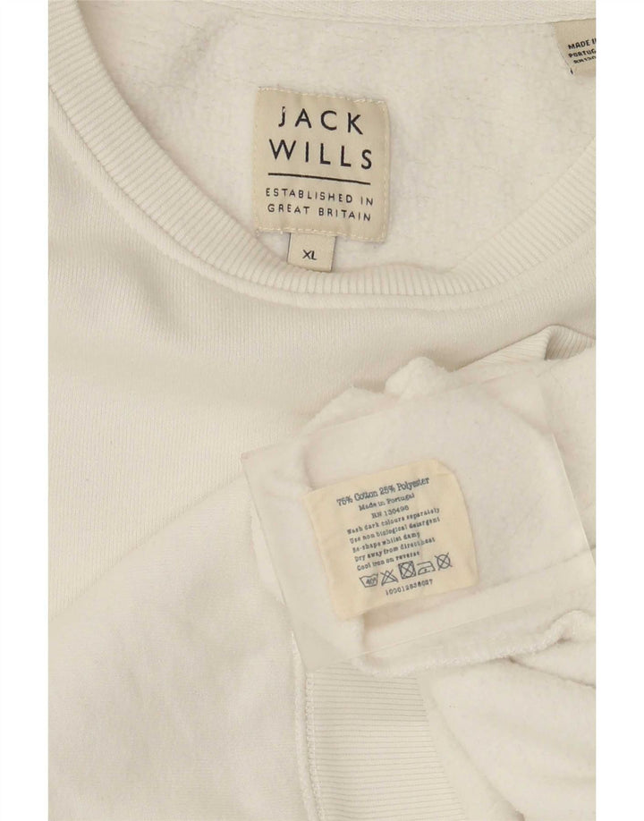 Jack Wills Sudadera Hombre XL Blanco Algodón
