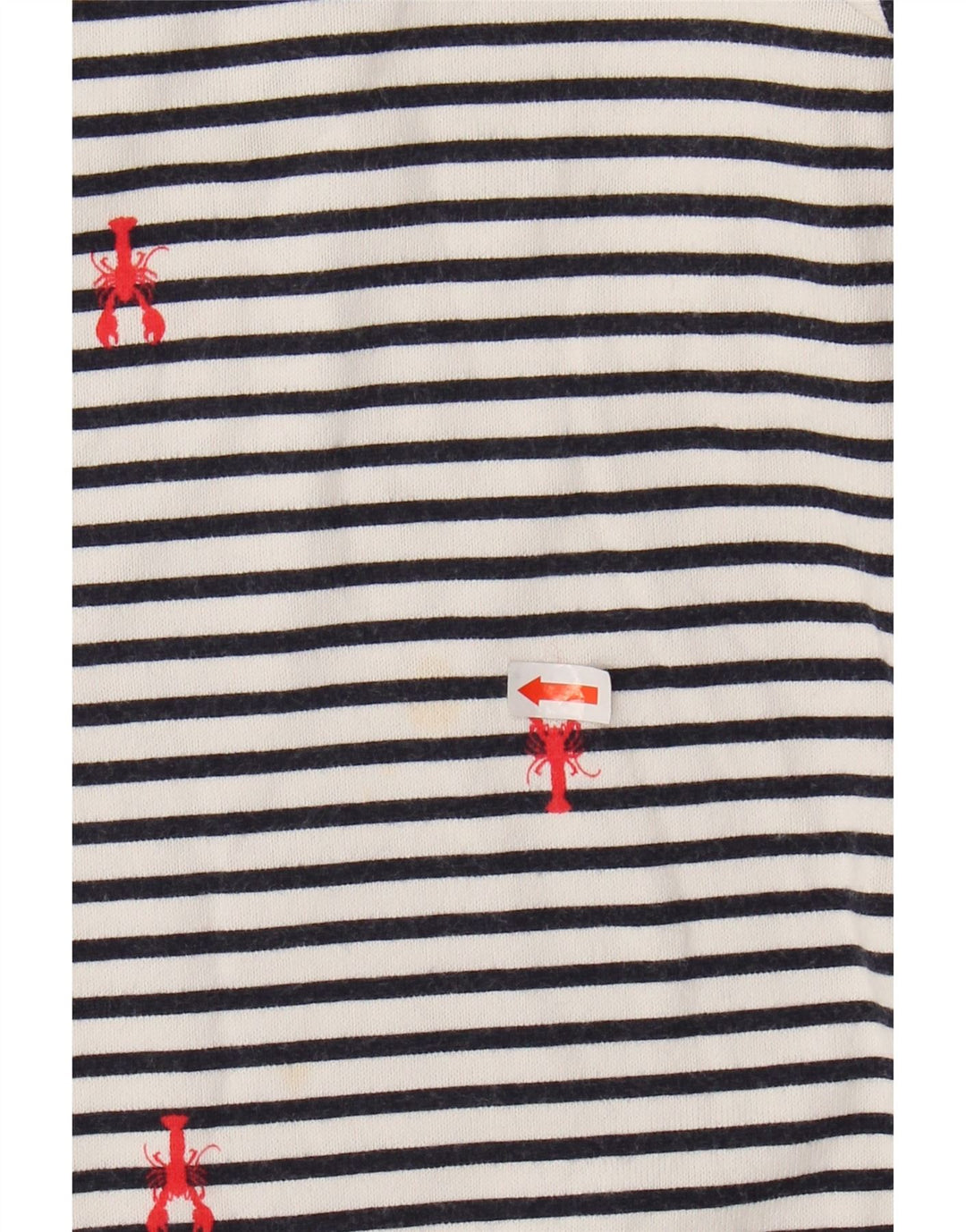 JOULES Top Mujer Manga Larga UK 44 Grande Blanco Rayas