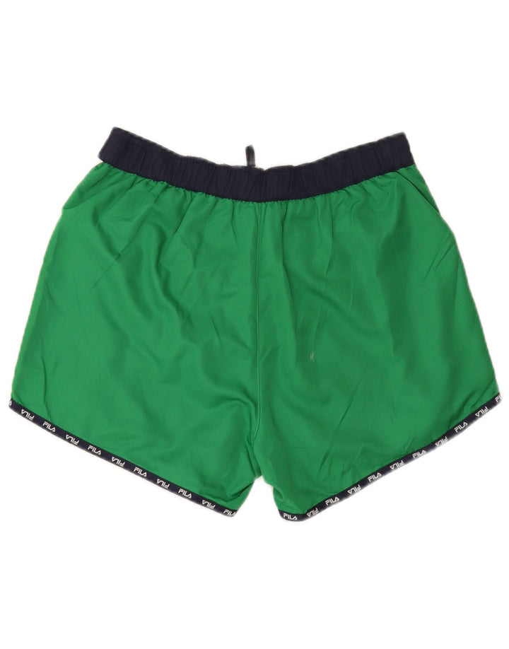 Fila Shorts De Baño Gráficos Para Hombre Poliéster Color Block Verde Medio