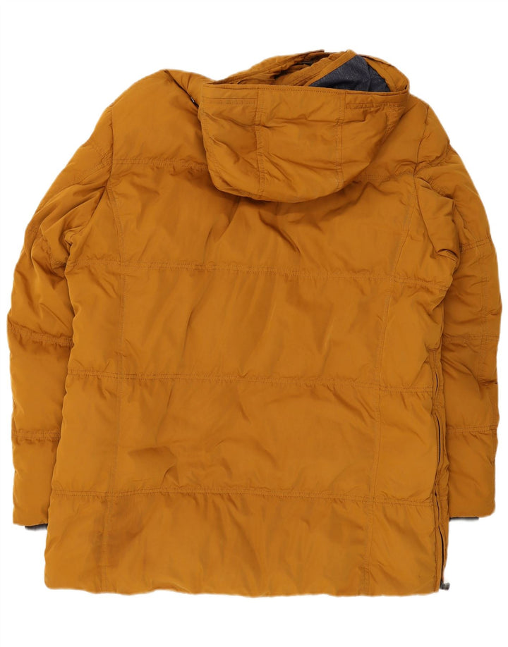 Hugo Boss Chaqueta acolchada con capucha para hombre UK 40 Large Yellow