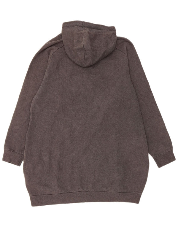 Puma Mujer Longline Graphic Sudadera con capucha Jumper UK 14 Algodón gris medio