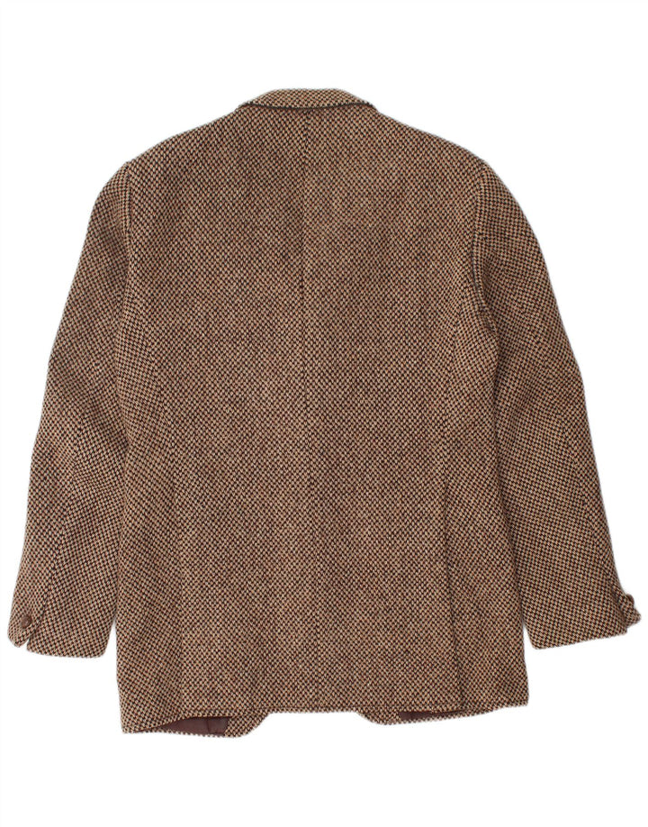 HARRIS TWEED Chaqueta tipo blazer de 3 botones para hombre UK 38 Marrón medio Lana virgen