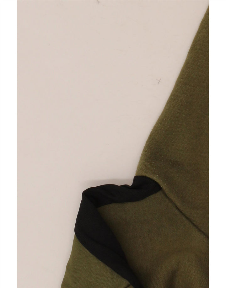 ADIDAS Hombre Chándal Top Chaqueta XL Caqui Colorblock Algodón