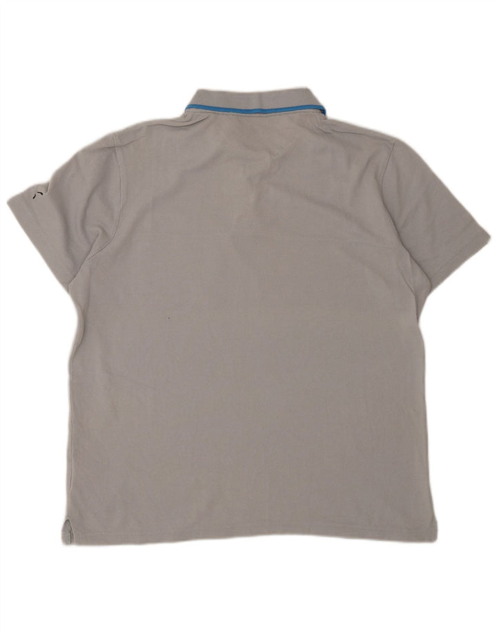 Polo Puma Hombre De Algodón A Rayas Gris Medio
