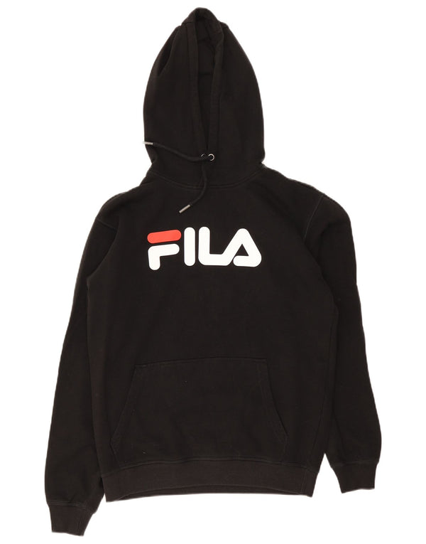 Fila Hombre Graphic Sudadera Con Capucha Jersey Pequeño Algodón Negro