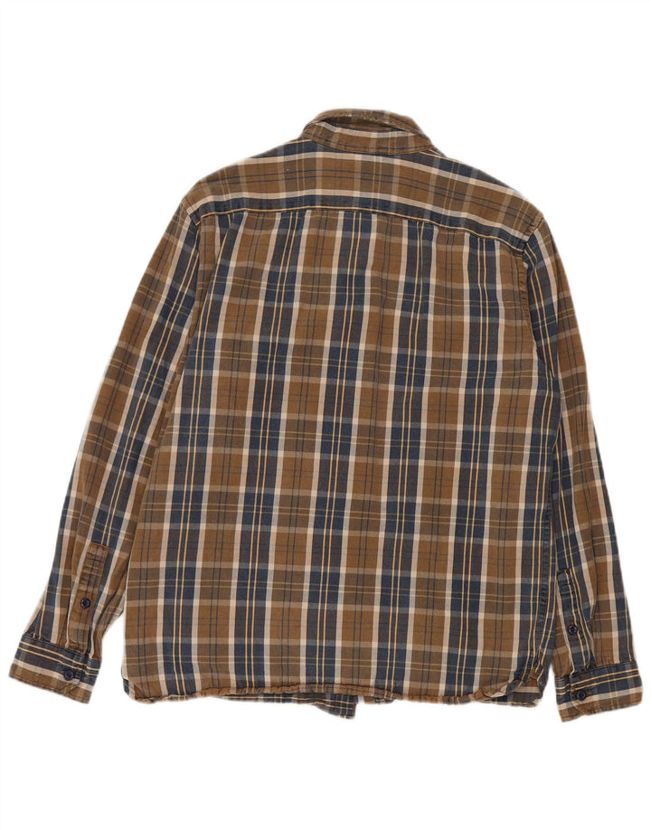 Levi's Camisa de franela de corte estándar para hombre Lyocell a cuadros marrones grandes