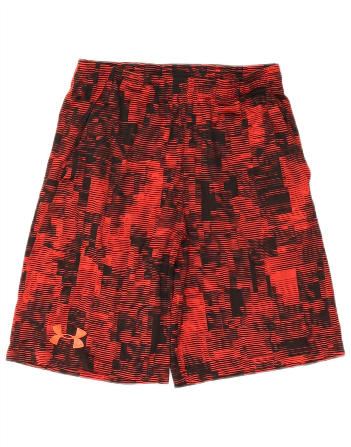 UNDER ARMOUR Pantalones cortos deportivos Heat Gear para niños 13-14 años XL Rojo Geométrico
