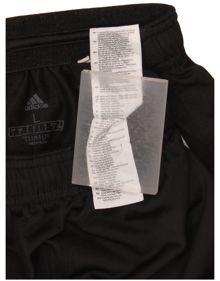 Adidas - Pantalones de chándal Climalite para mujer, talla 40, talla grande, poliéster negro