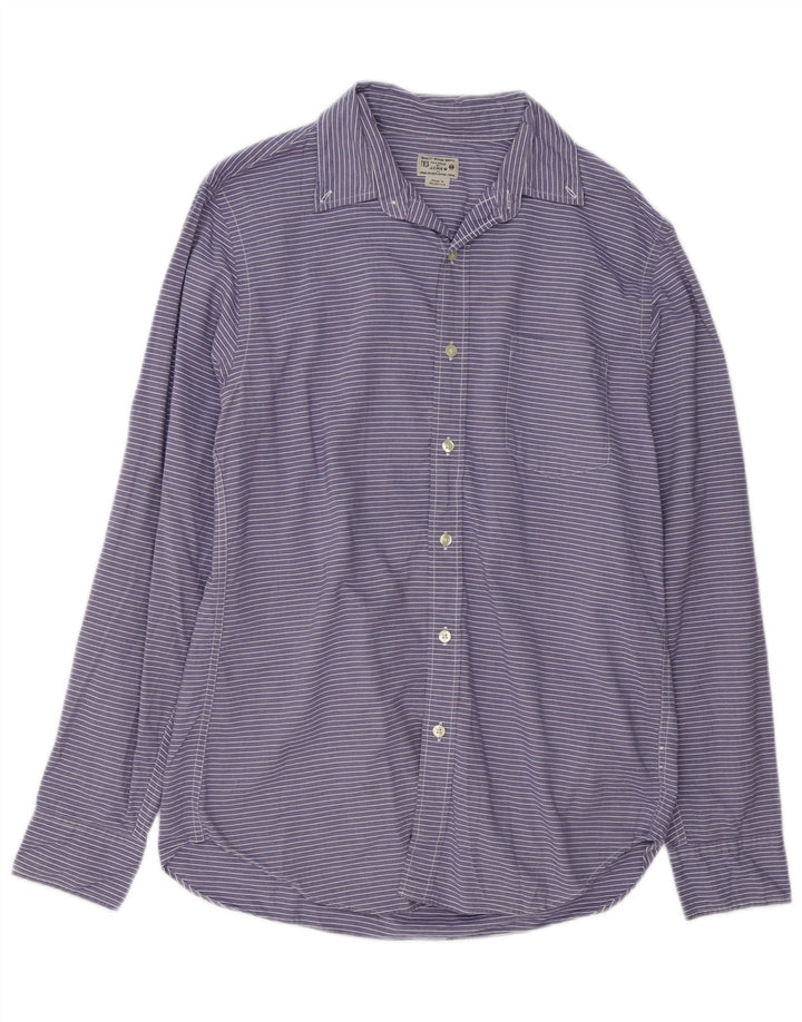 J. CREW Camisa para hombre de algodón a rayas en color morado medio