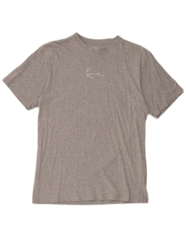 Karl Kani - Camiseta para hombre de algodón moteado gris medio