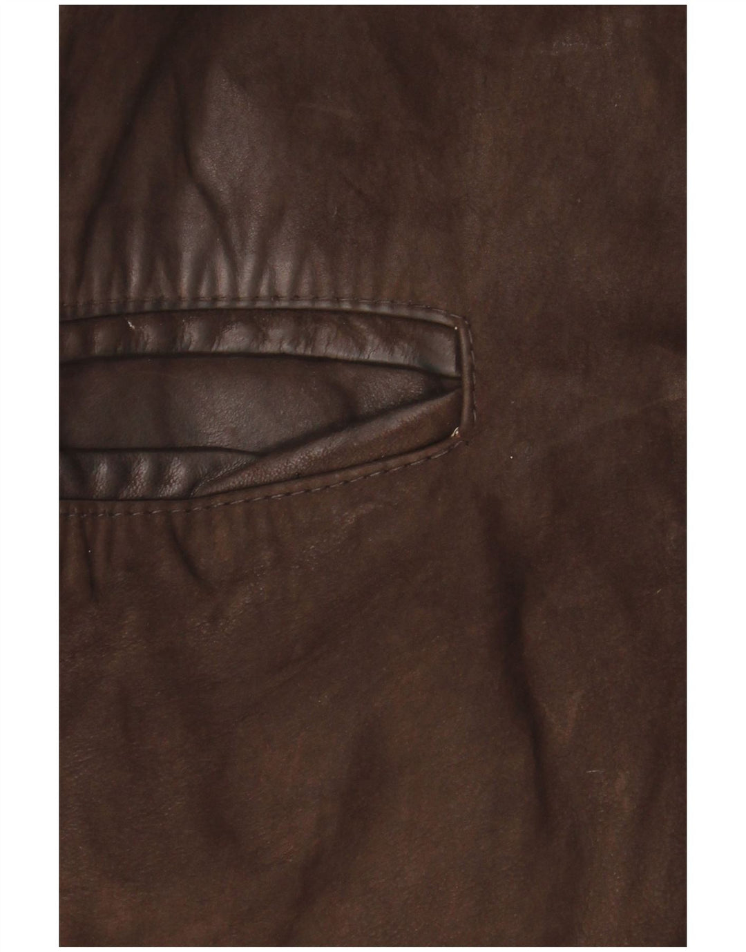 Chaqueta de cuero vintage para hombre IT 48 cuero marrón medio