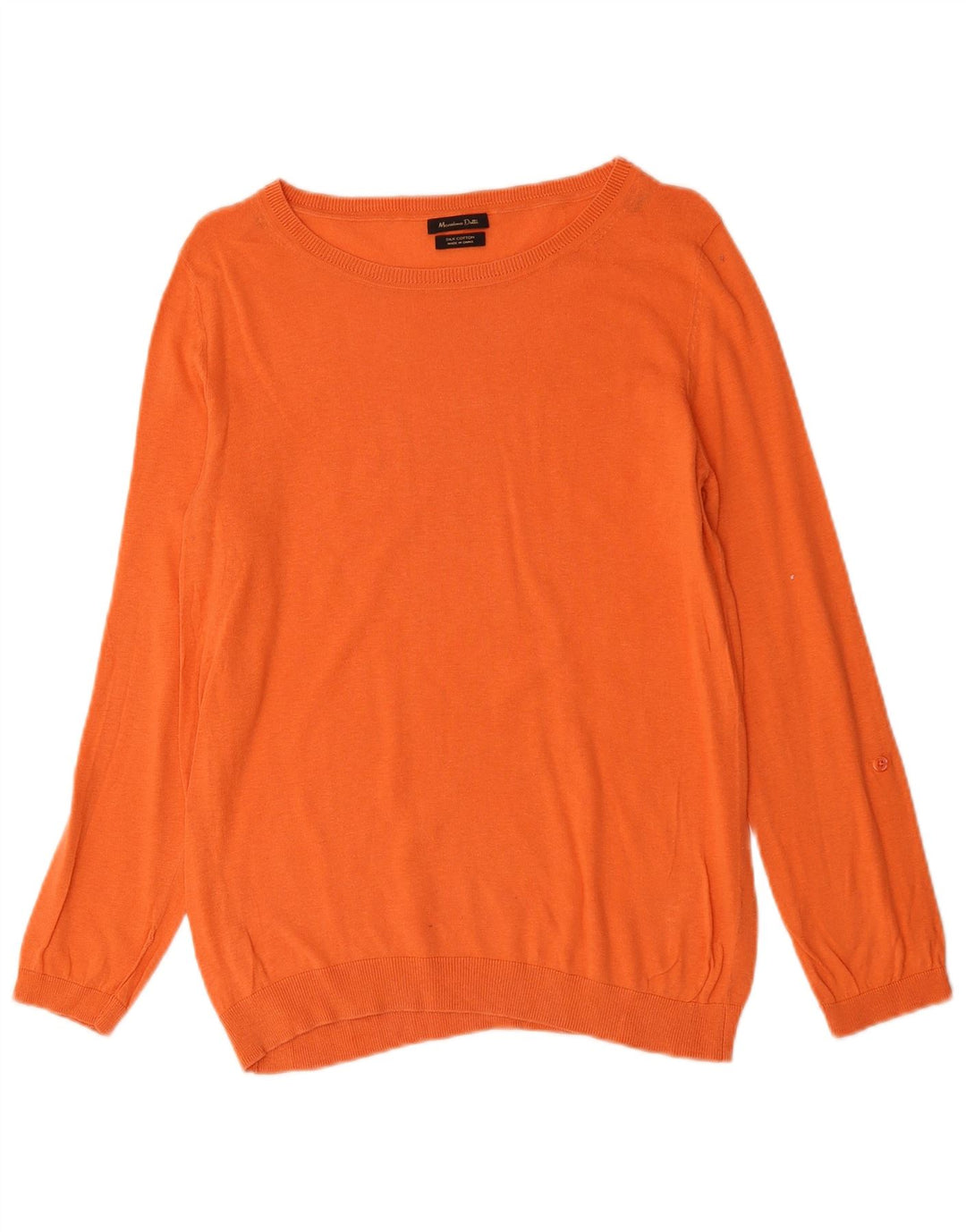 MASSIMO DUTTI Jersey con Cuello Barco para Mujer UK 44 Seda Naranja Mediana