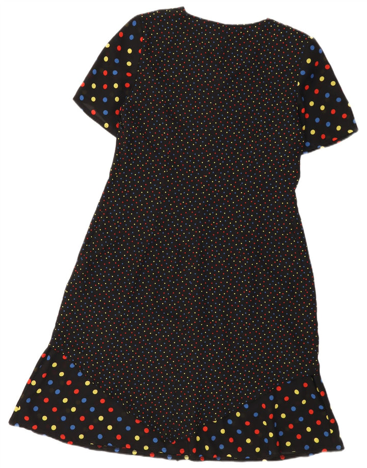 Vestido vintage para mujer IT 48 XL Poliéster manchado negro
