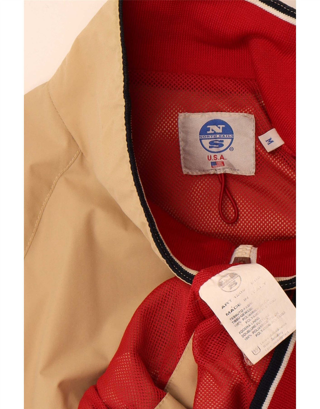 North Sails Chaqueta Bomber para Hombre ES 38 Medium Beige Colorblock Poliamida