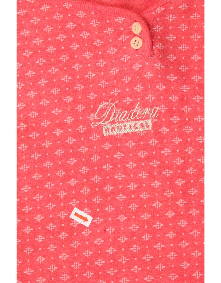DIADORA Camiseta de Mujer Top ES 44 Rosa Medio Algodón Geométrico