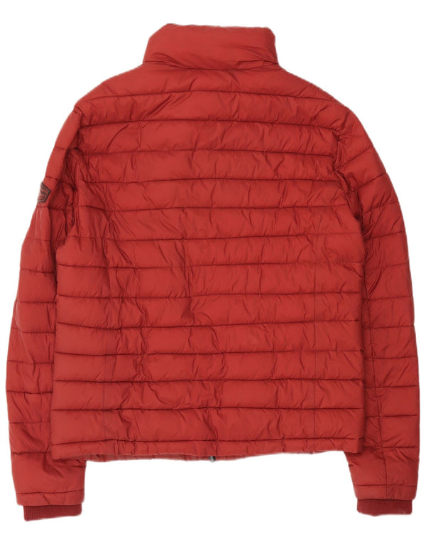 Superdry Chaqueta acolchada para hombre UK 40 Large Nylon burdeos