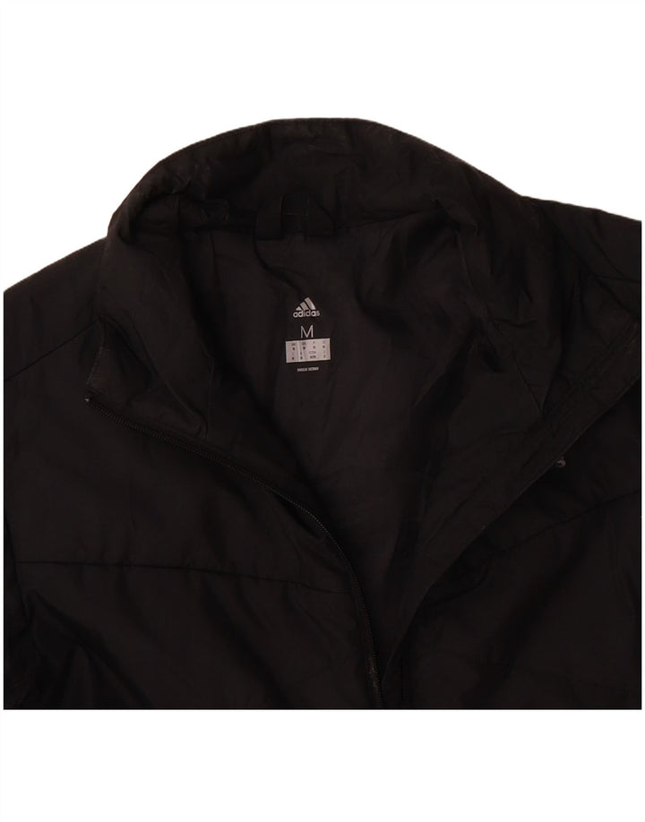 ADIDAS Mens Padded Jacket UK 38 Medium Black Polyester