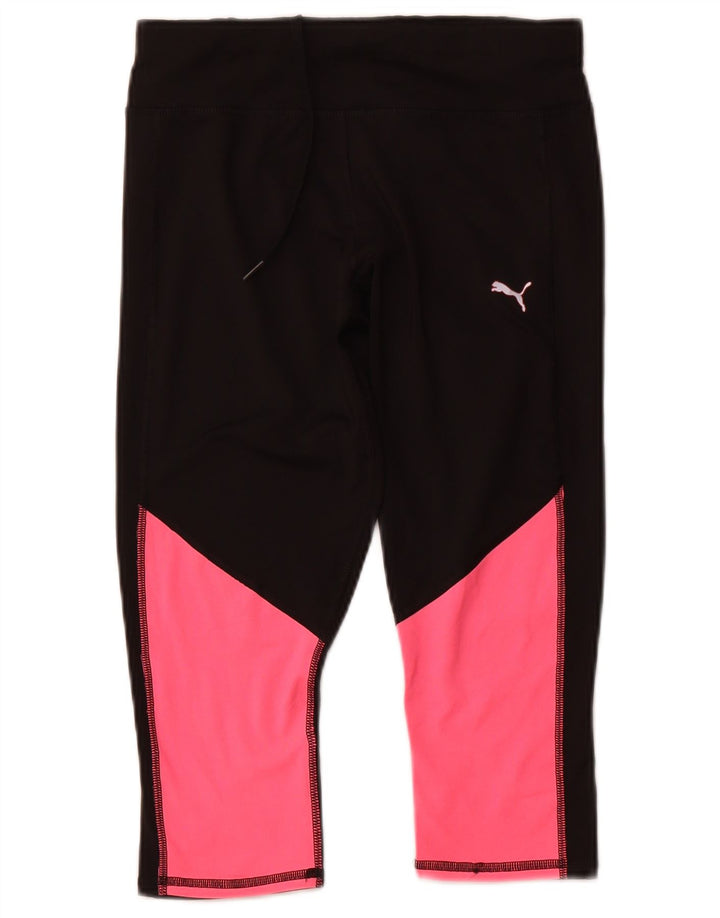 Puma Leggings capri para mujer UK 40 Mediano Negro Colorblock Poliéster