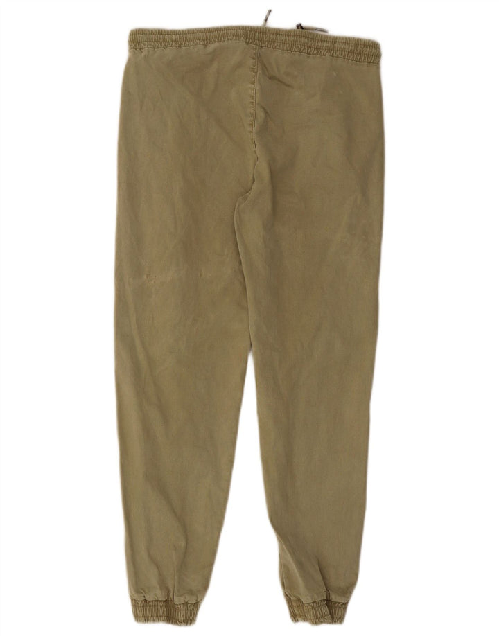 Zara Mujer Pantalones Joggers Pequeño W26 L26 Caqui Lyocell