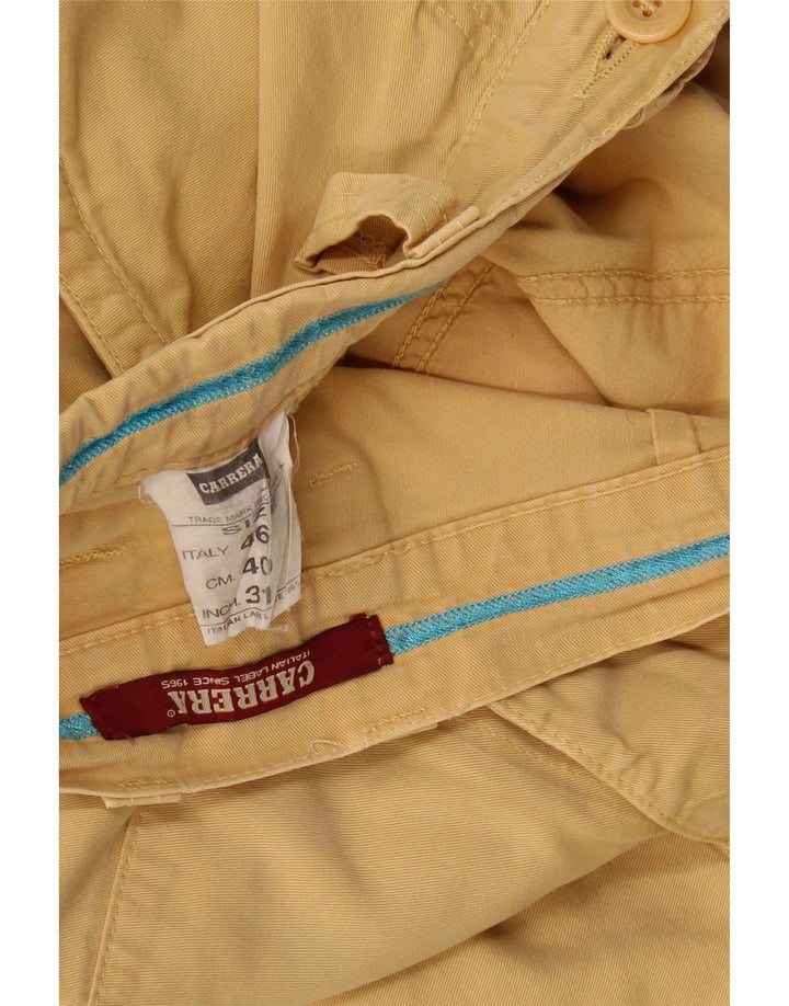 CARRERA Pantalones cortos cargo para hombre IT 46 Small W31 Algodón amarillo