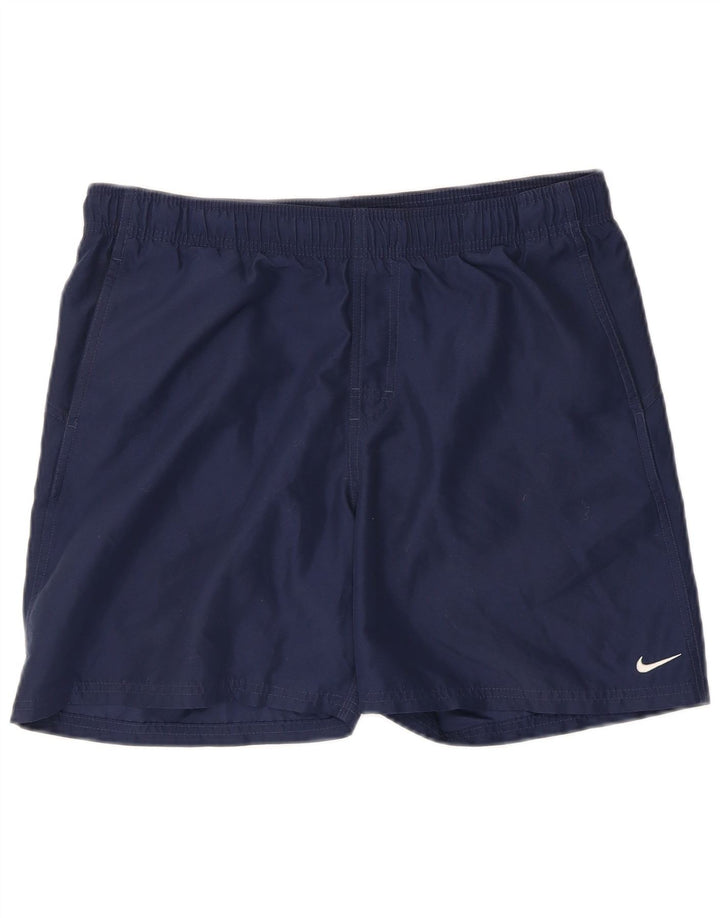 Nike Bañador con gráfico para hombre, talla pequeña, poliéster azul marino