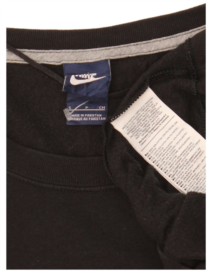 NIKE Mens Sweatshirt Jumper Small Black Cotton