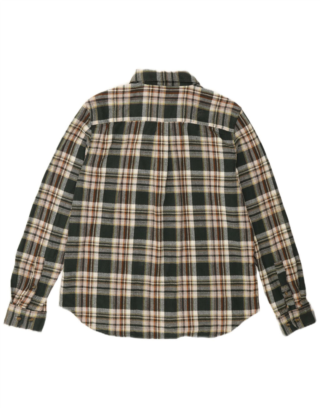 Eddie Bauer Camisa de franela para hombre Algodón a cuadros verdes grandes