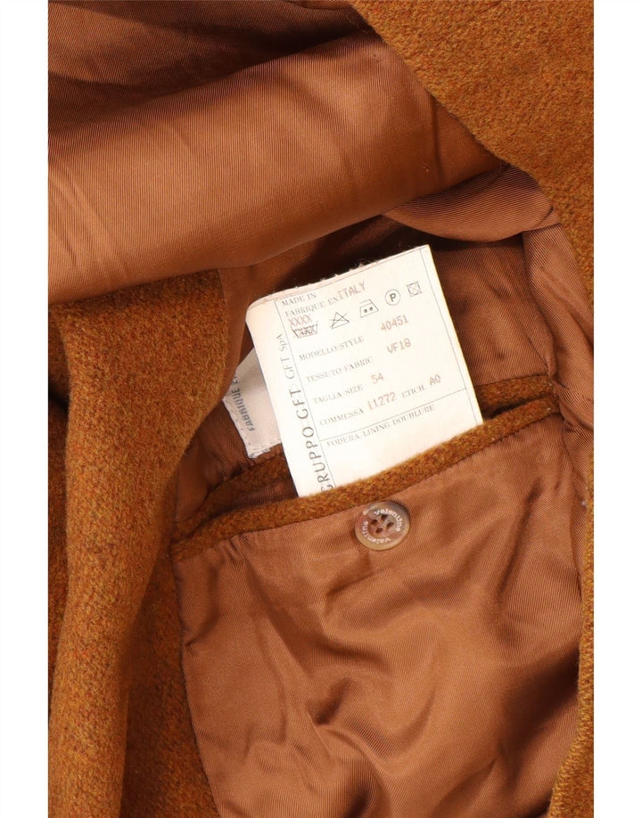 Valentino Chaqueta tipo blazer de 2 botones para hombre IT 54 2XL Marrón Lana virgen