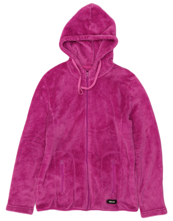 Brugi Chaqueta Polar con Capucha para Mujer UK 40 XL Poliéster Rosa