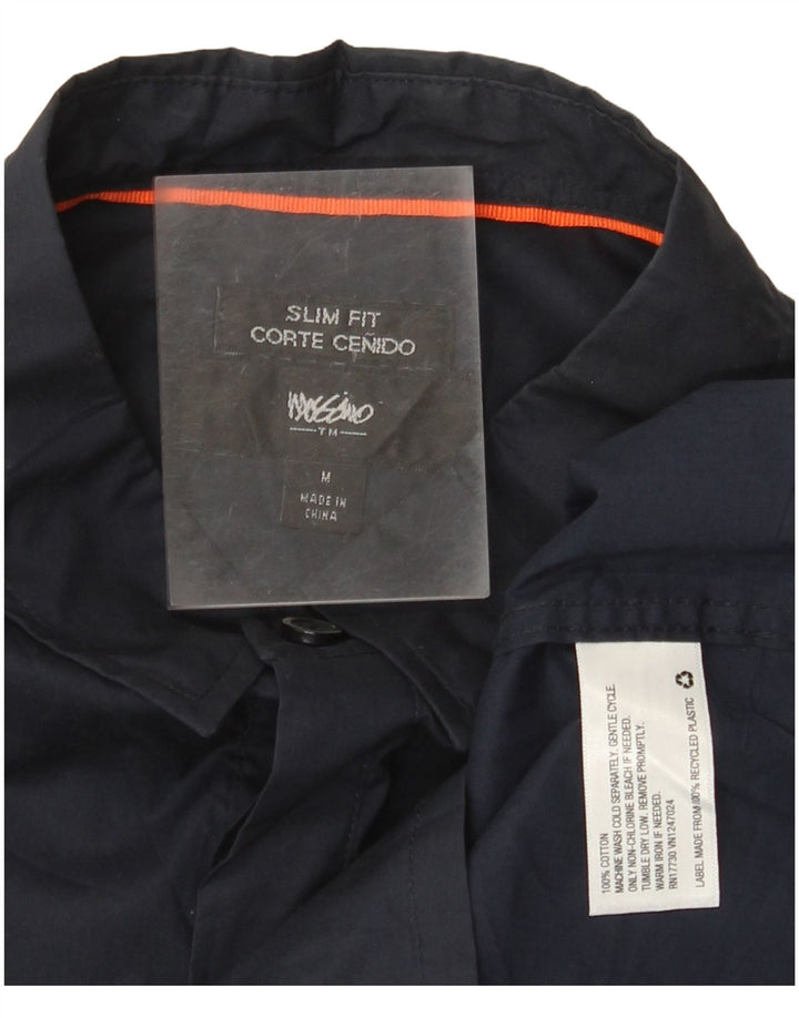 Mossimo Hombre Camisa De Manga Corta Jersey De Algodón Azul Marino Mediano