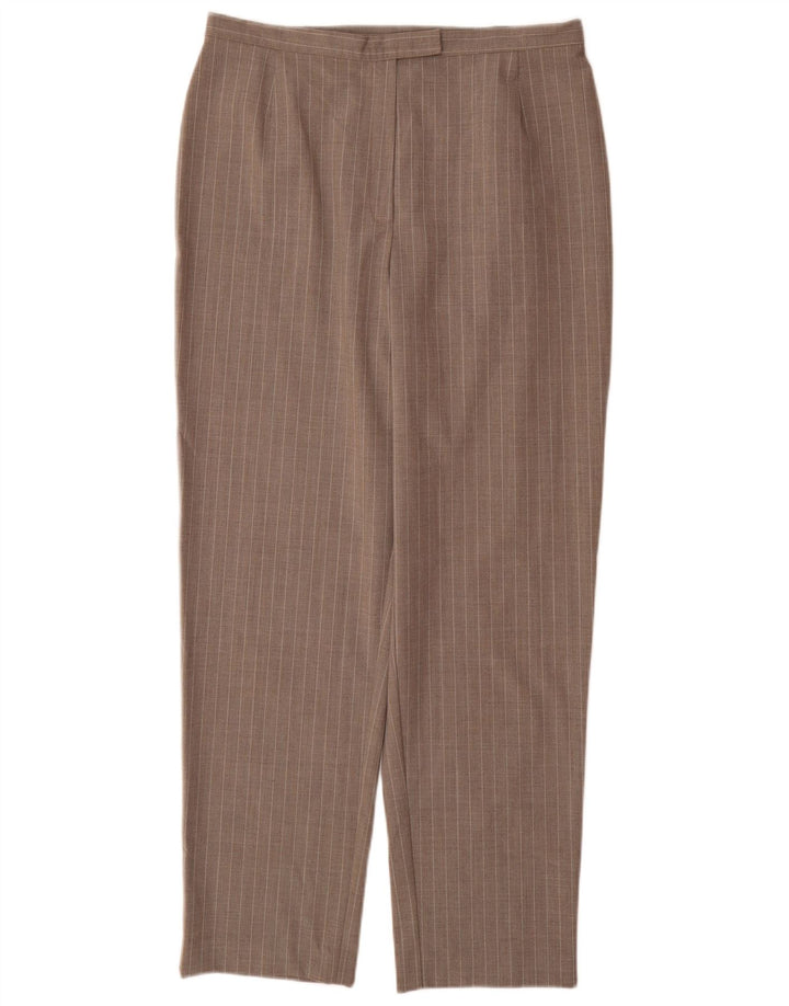 LAURA ASHLEY Pantalones de traje de cintura alta para mujer UK 40 Large W32 L31 Gris