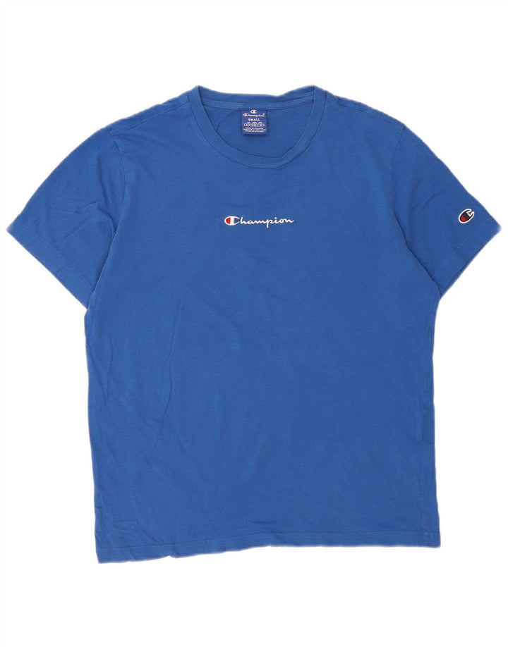 Champion Camiseta gráfica para hombre Top Small Blue Cotton