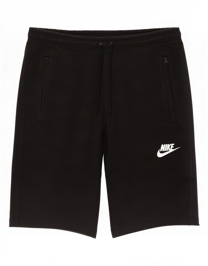 Pantalones cortos deportivos Nike para hombre de algodón negro mediano
