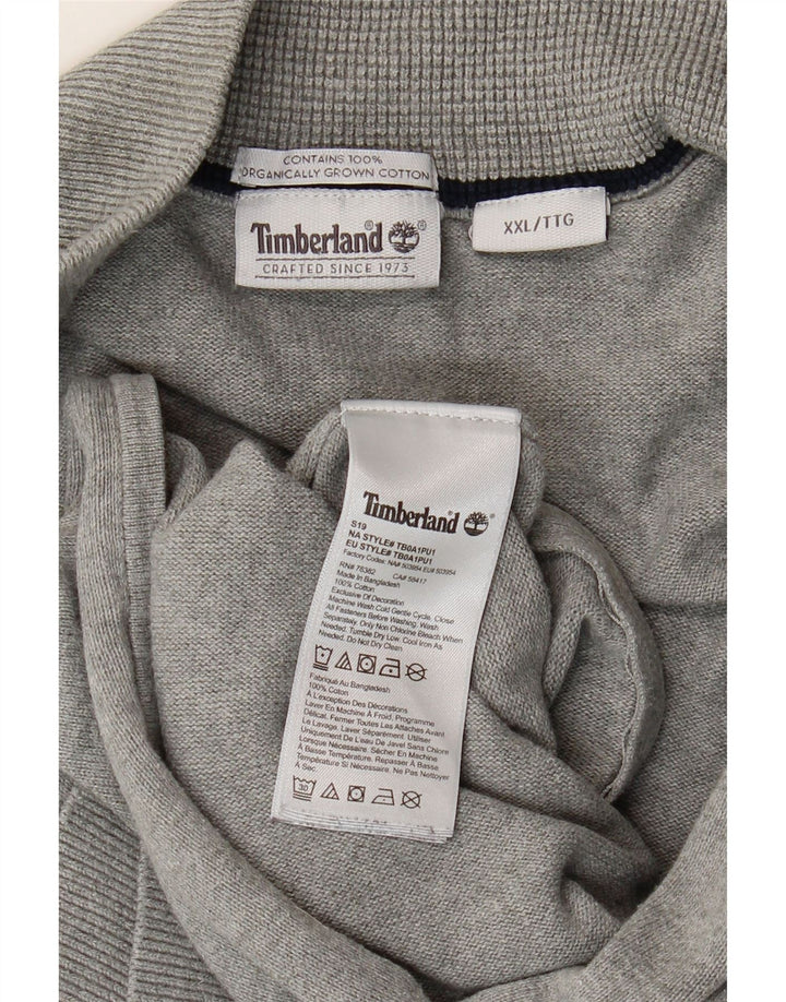 Timberland Suéter tipo cárdigan para hombre 2XL Algodón gris