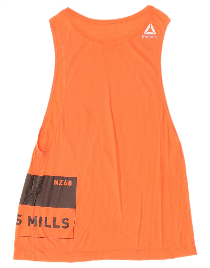 REEBOK Top sin mangas gráfico para mujer UK 0/2 2XS Naranja